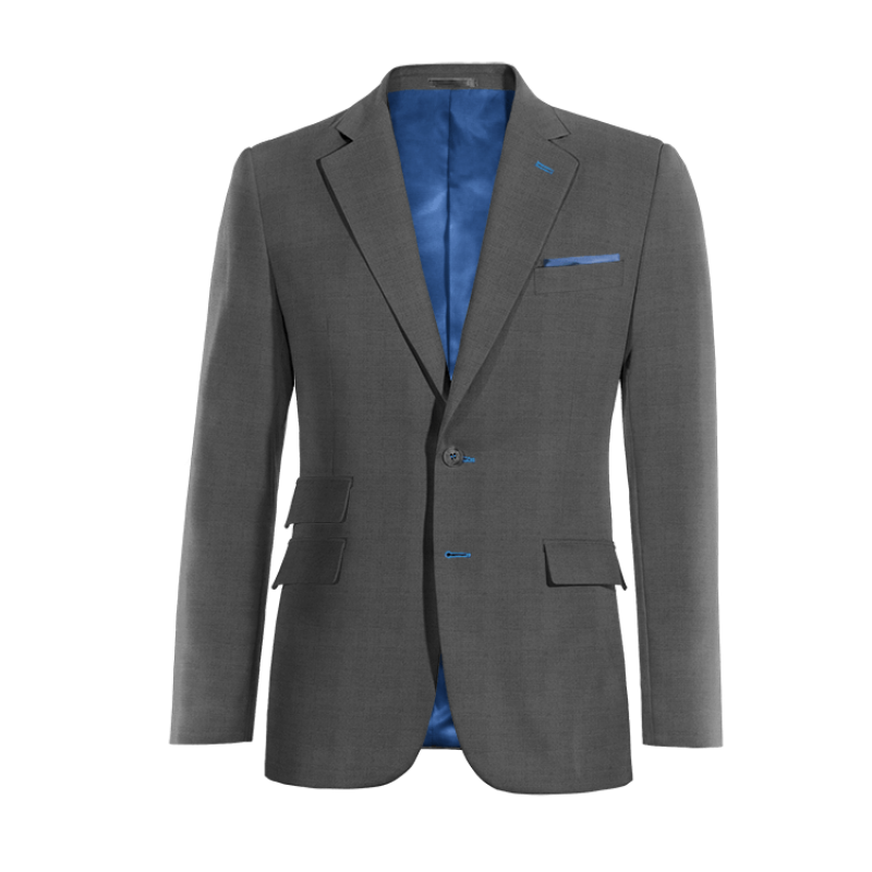 Pure wool wide lapel Blazer with handkerchief