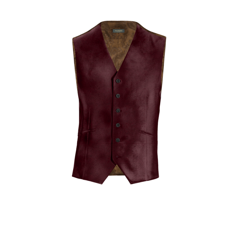 Burgundy Velvet Vest