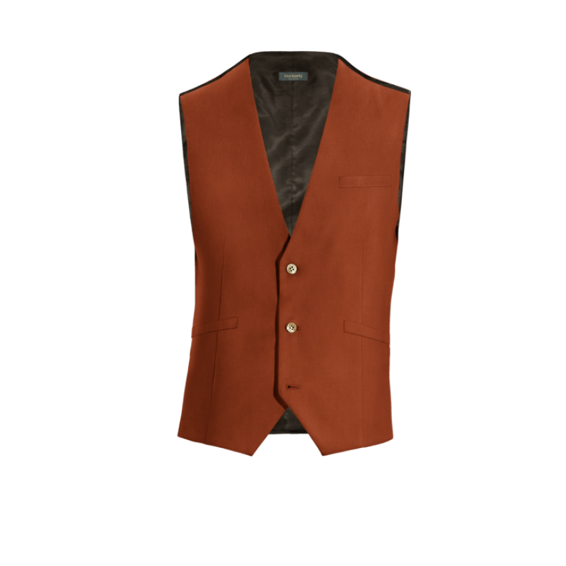 Dark Orange linen Vest