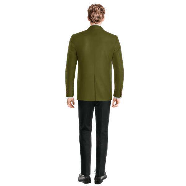 Green Cotton Suit Jacket