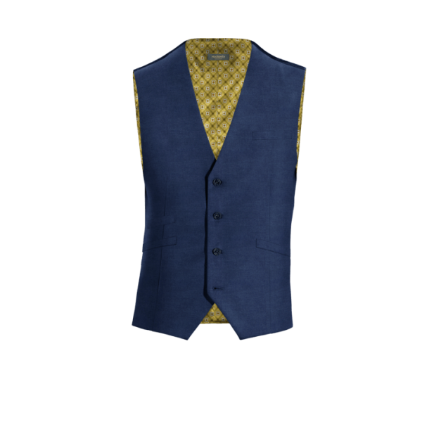 Navy Blue linen Vest