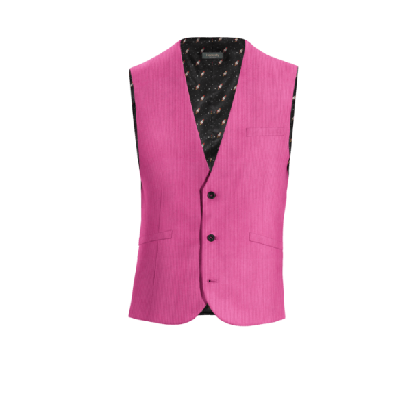 Fuchsia Corduroy Vest