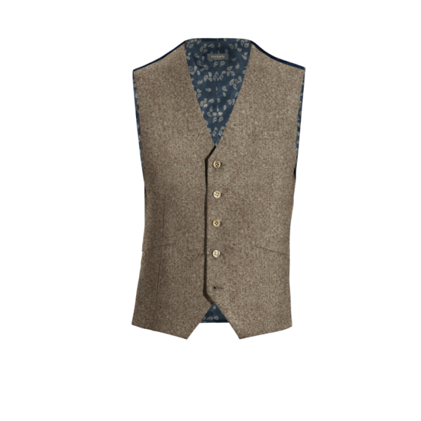 Light Brown Tweed Vest