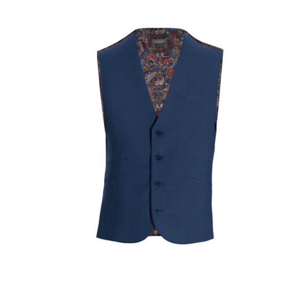 Royal Blue Wool Blends Vest