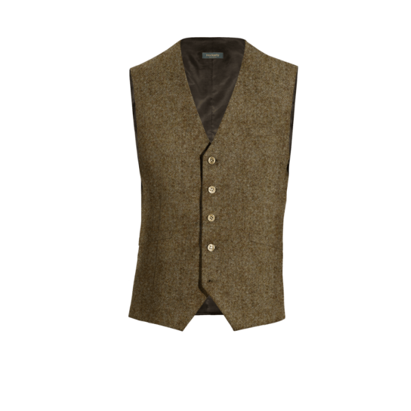 Brown Tweed Vest