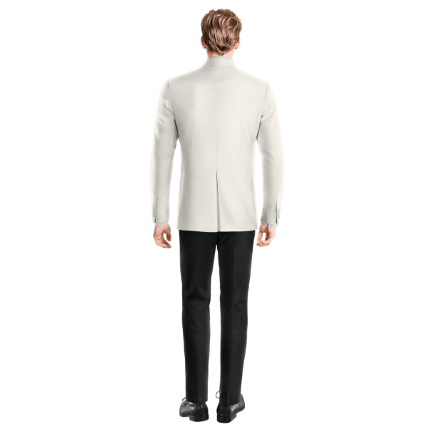 White peak lapel Slim Fit 1 button Tux Jacket