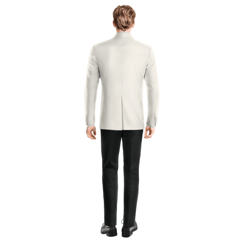 White peak lapel Slim Fit 1 button Tux Jacket