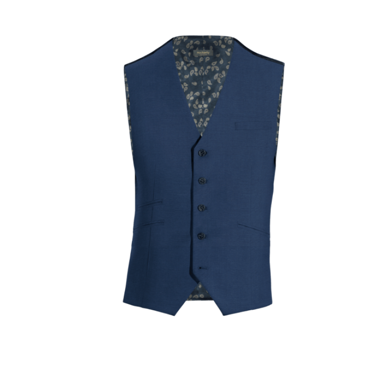 Royal Blue Wool Blends Vest