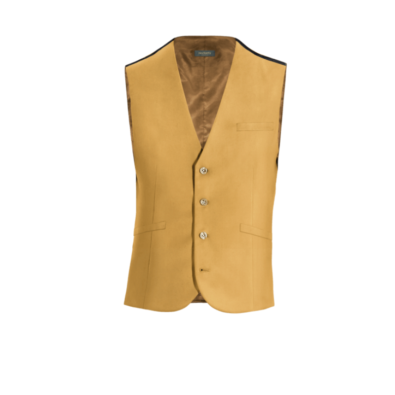 Yellow Polyester-Rayon Vest