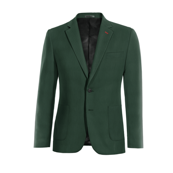 Wool Blends Suit Jacket with customized threads