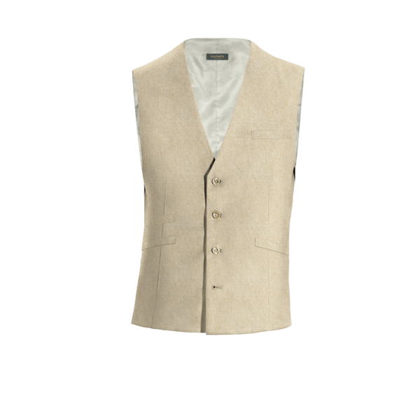 Sand linen Vest