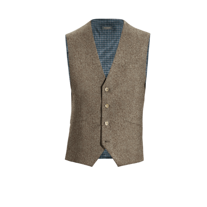 Light Brown rustic Tweed Vest