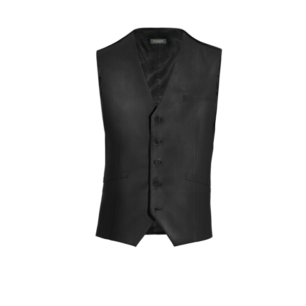 Tuxedo Vest - Black