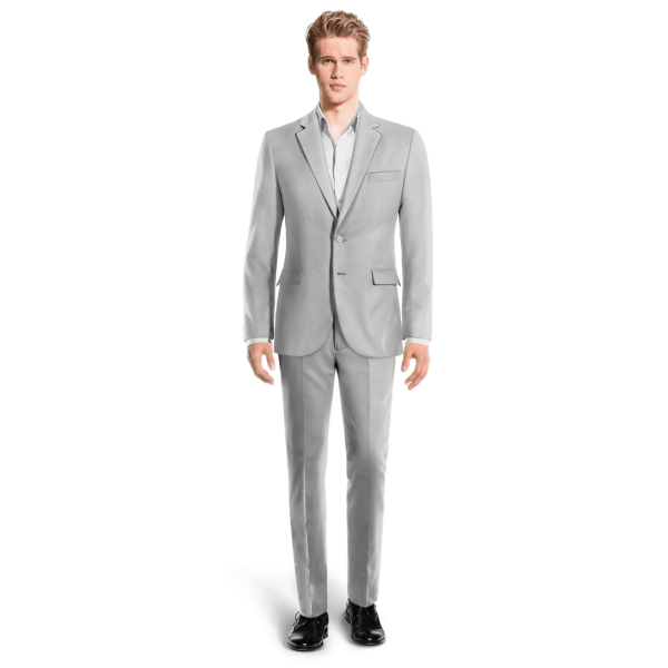 Grey Cotton-Linen Suit