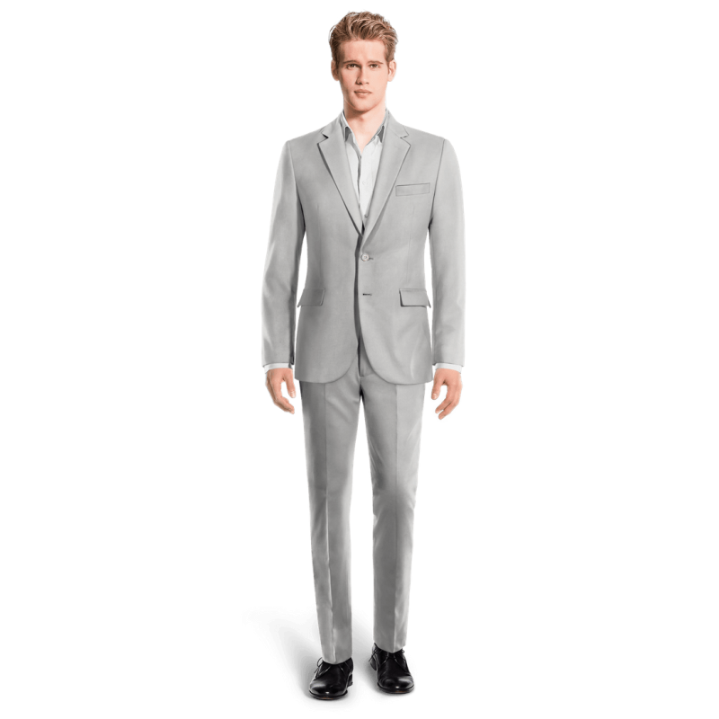 Grey Cotton-Linen Suit