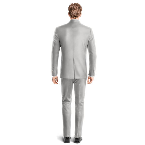 Grey Cotton-Linen Suit
