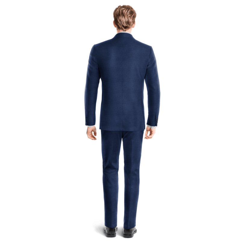 Blue linen unlined Suit