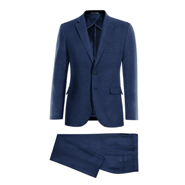 Blue linen unlined Suit