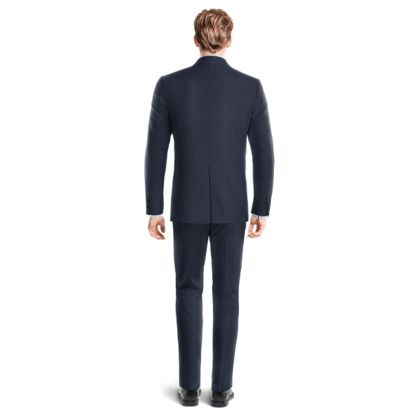 Blue linen unlined Suit