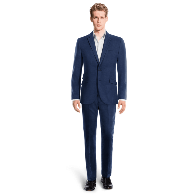 Blue linen unlined Suit