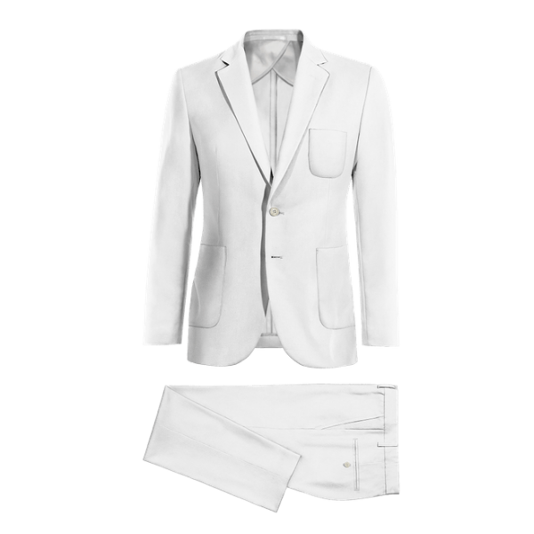 All White linen unlined Suit