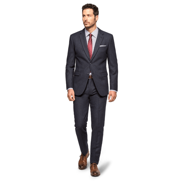 Blue Tweed Suit with handkerchief