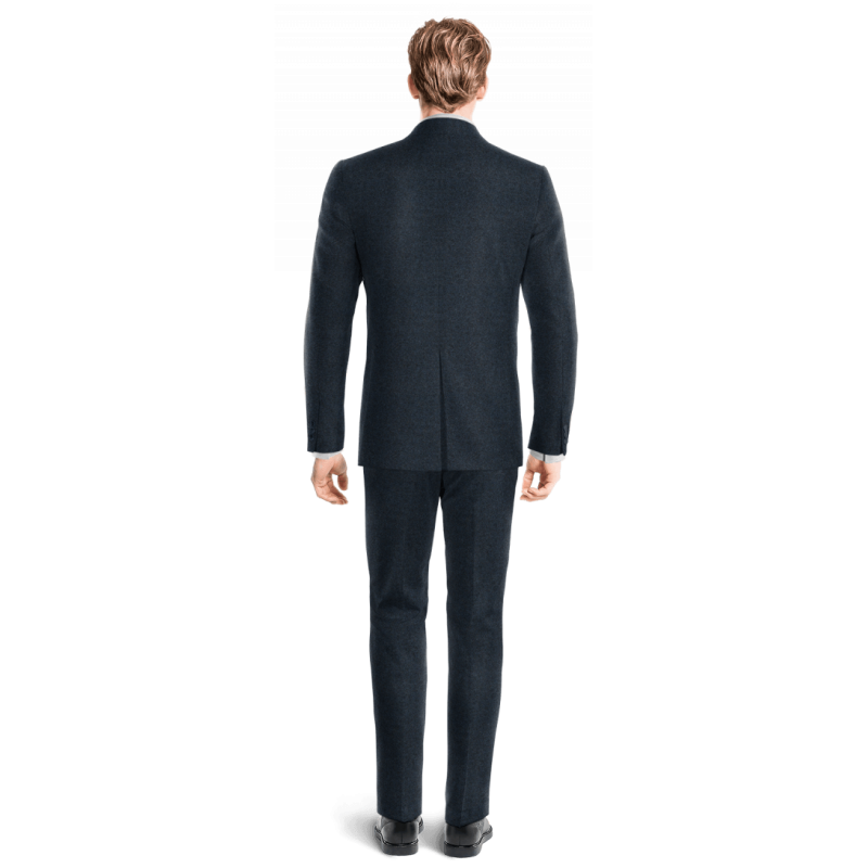 Blue Tweed Suit with handkerchief