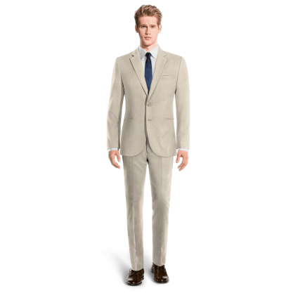 Sand linen Slim Fit unlined Suit