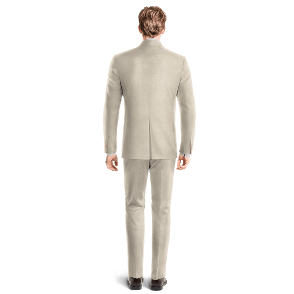 Sand linen Slim Fit unlined Suit