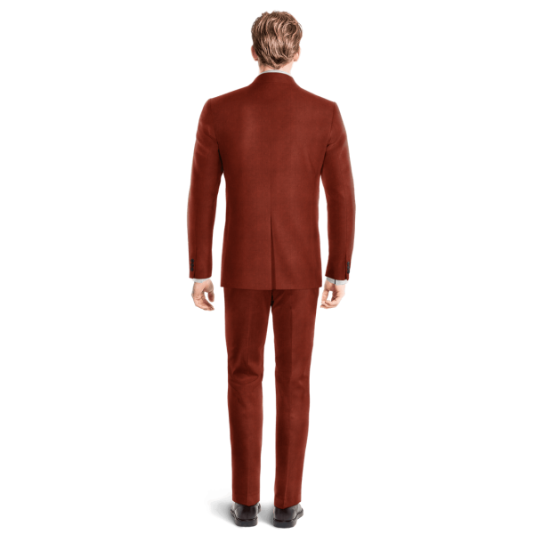 Red Corduroy Slim Fit Suit