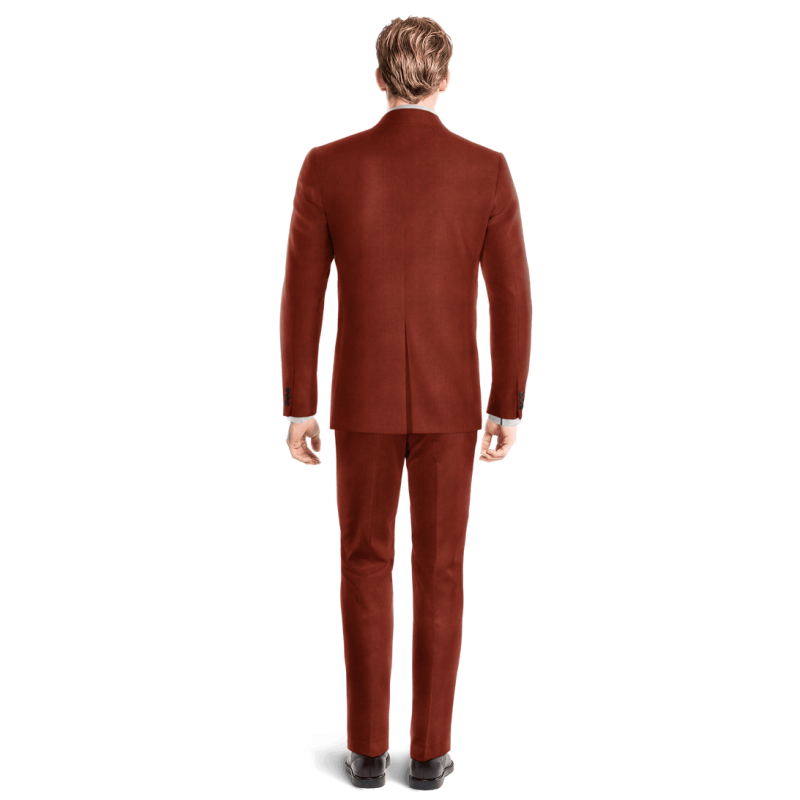 Red Corduroy Slim Fit Suit