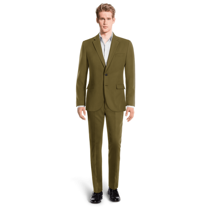 Green Polyester-Rayon Suit