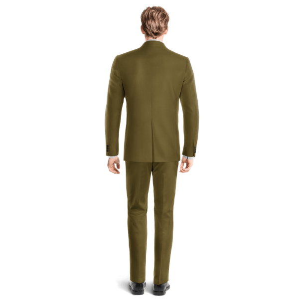 Green Polyester-Rayon Suit