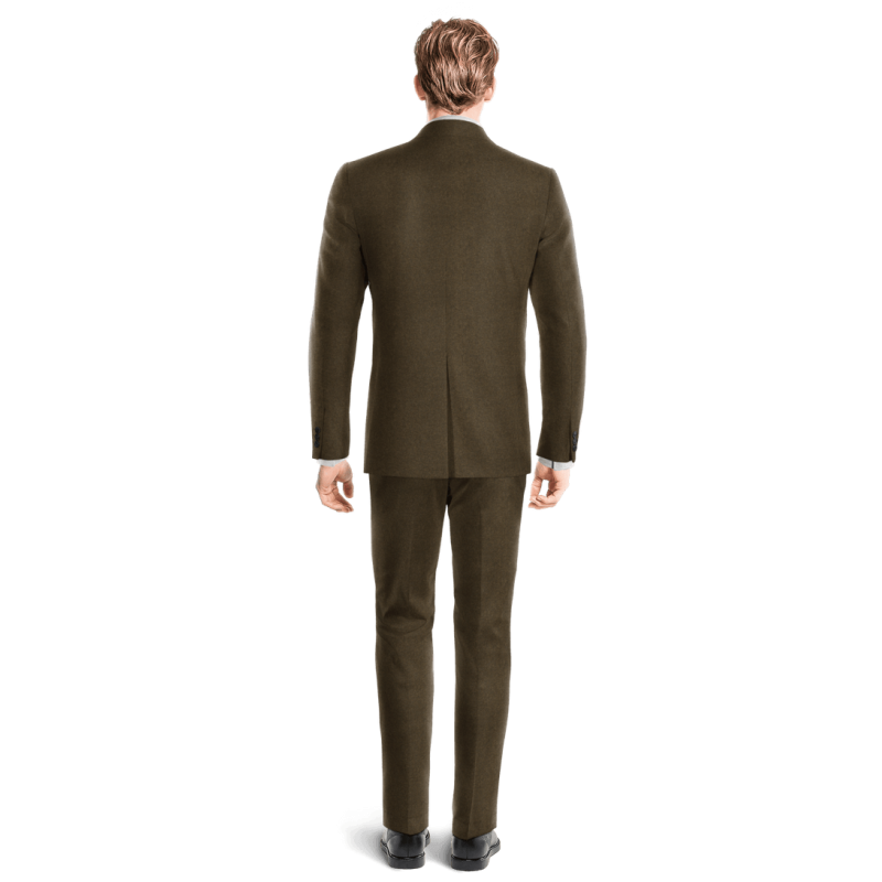 Brown Wool Blends Suit