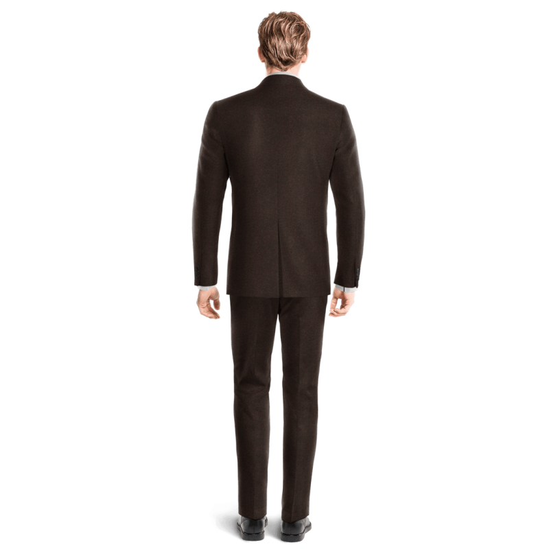 Brown Wool Blends Suit