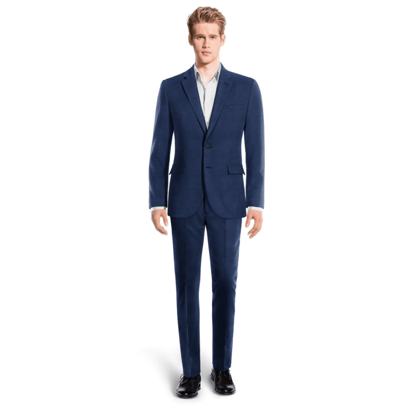 Navy Blue linen unlined Suit with customized threads