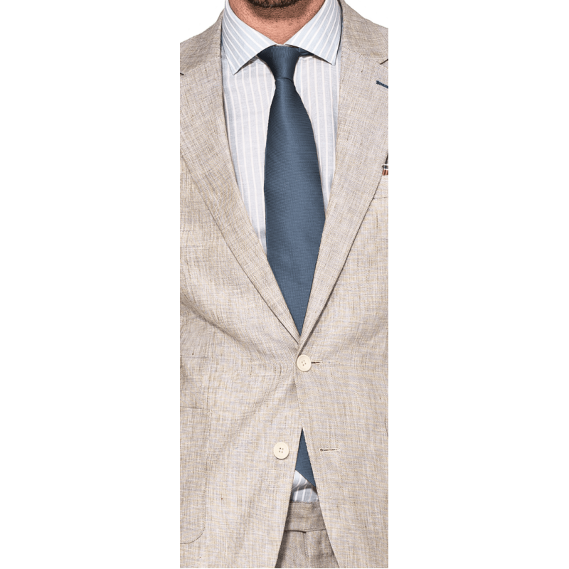 Beige Linen Suit