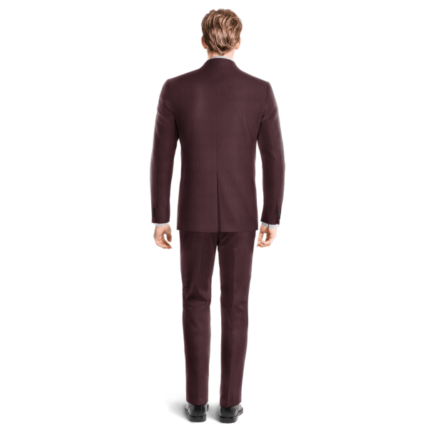 Maroon Suit with pocket square