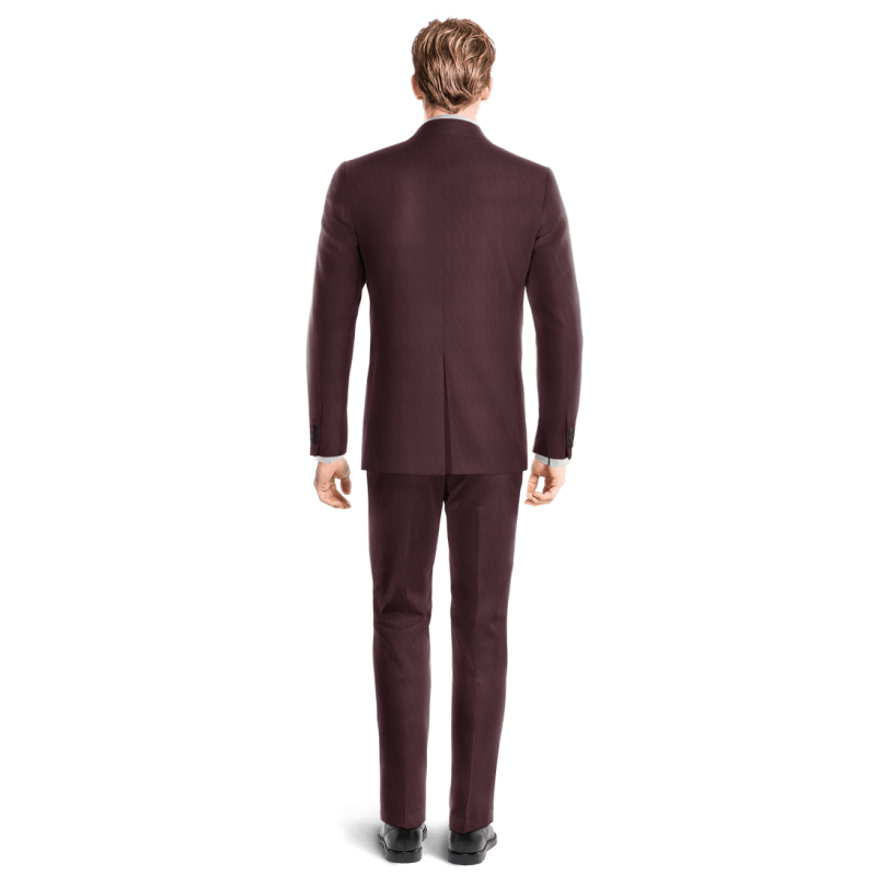 Maroon Suit with pocket square